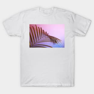 Leaves Photography With a Purple and Pink Gradient T-Shirt